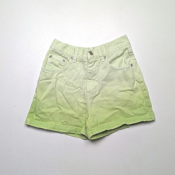 Vintage Arizona Shorts Size 10 Green Ombre Denim - Picture 1 of 4